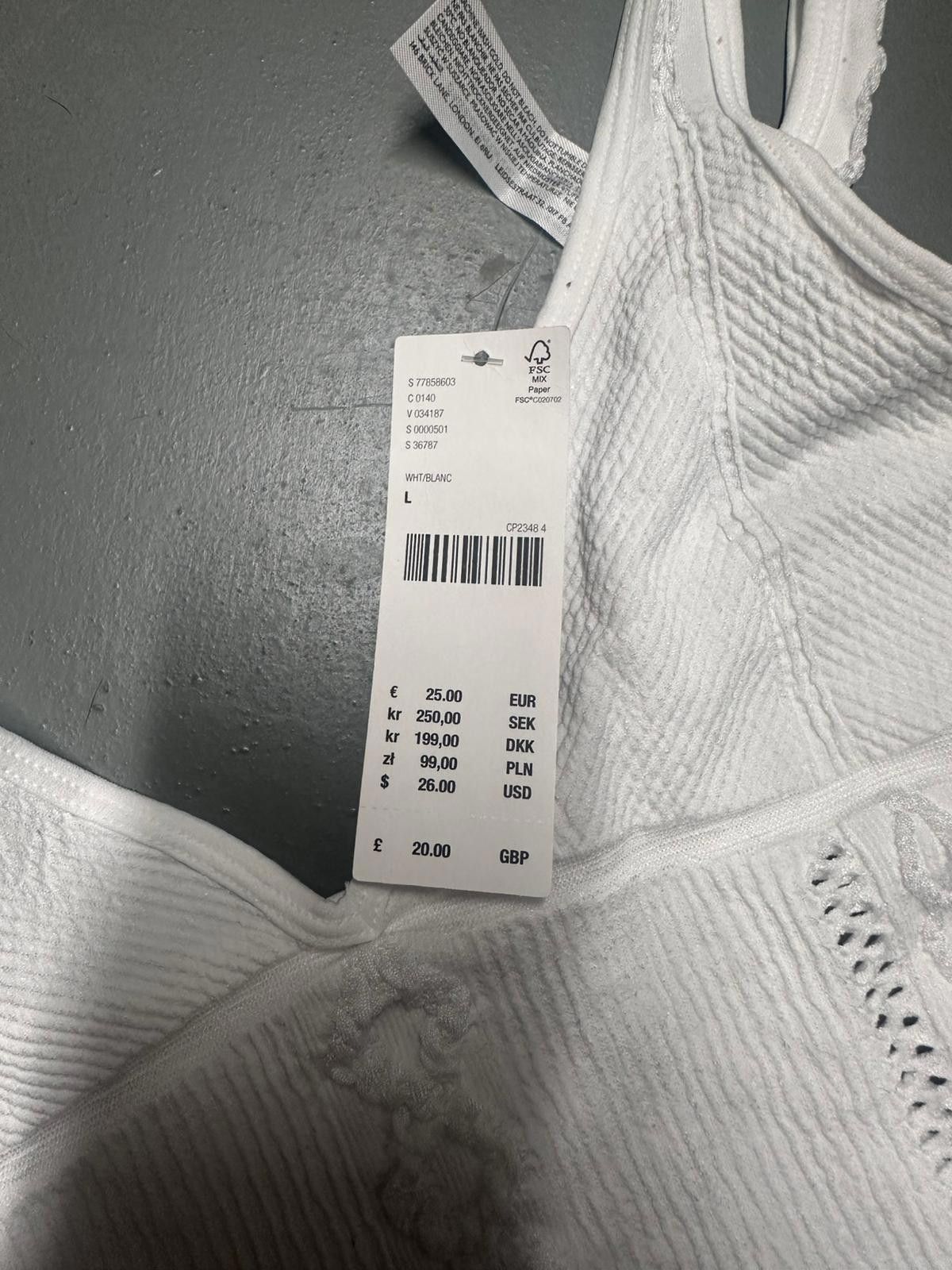 Urban Outfitters Urban Outfitters White Cropped Bralette Size L / US 10 / IT 46 - 3 Thumbnail