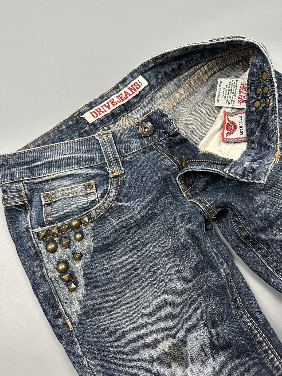 If Six Was Nine × Le Grande Bleu (L.G.B.) 🔥Flared🔥Drive Jeans Lightning Design Denim Size US 29 - 9 Thumbnail