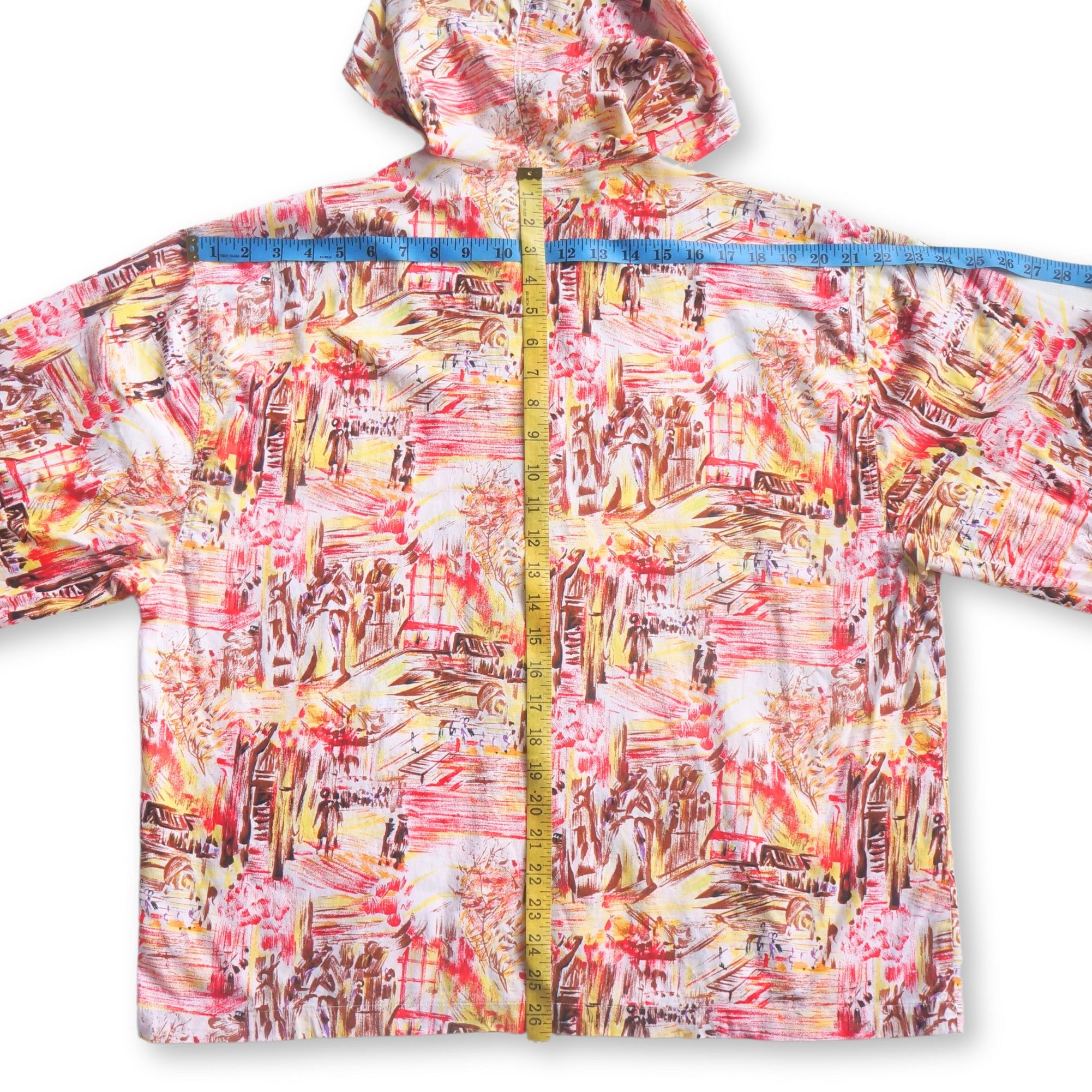 Japanese Brand Nosvos Resort Abstract Design Hooded Light Jacket Size US L / EU 52-54 / 3 - 9 Thumbnail