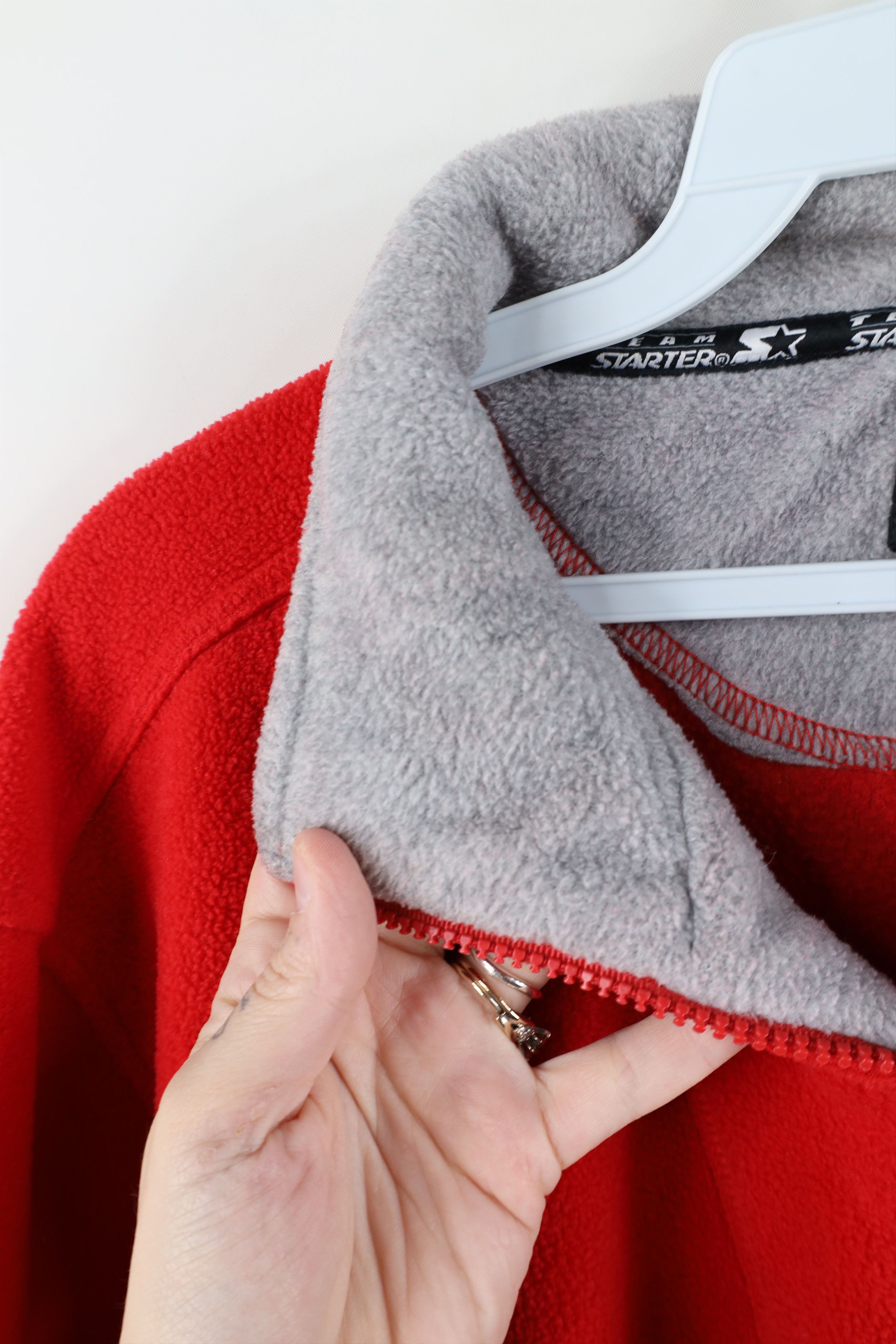 Starter Vintage 90s Starter State University Half Zip Fleece Sweater Size US XL / EU 56 / 4 - 8 Thumbnail