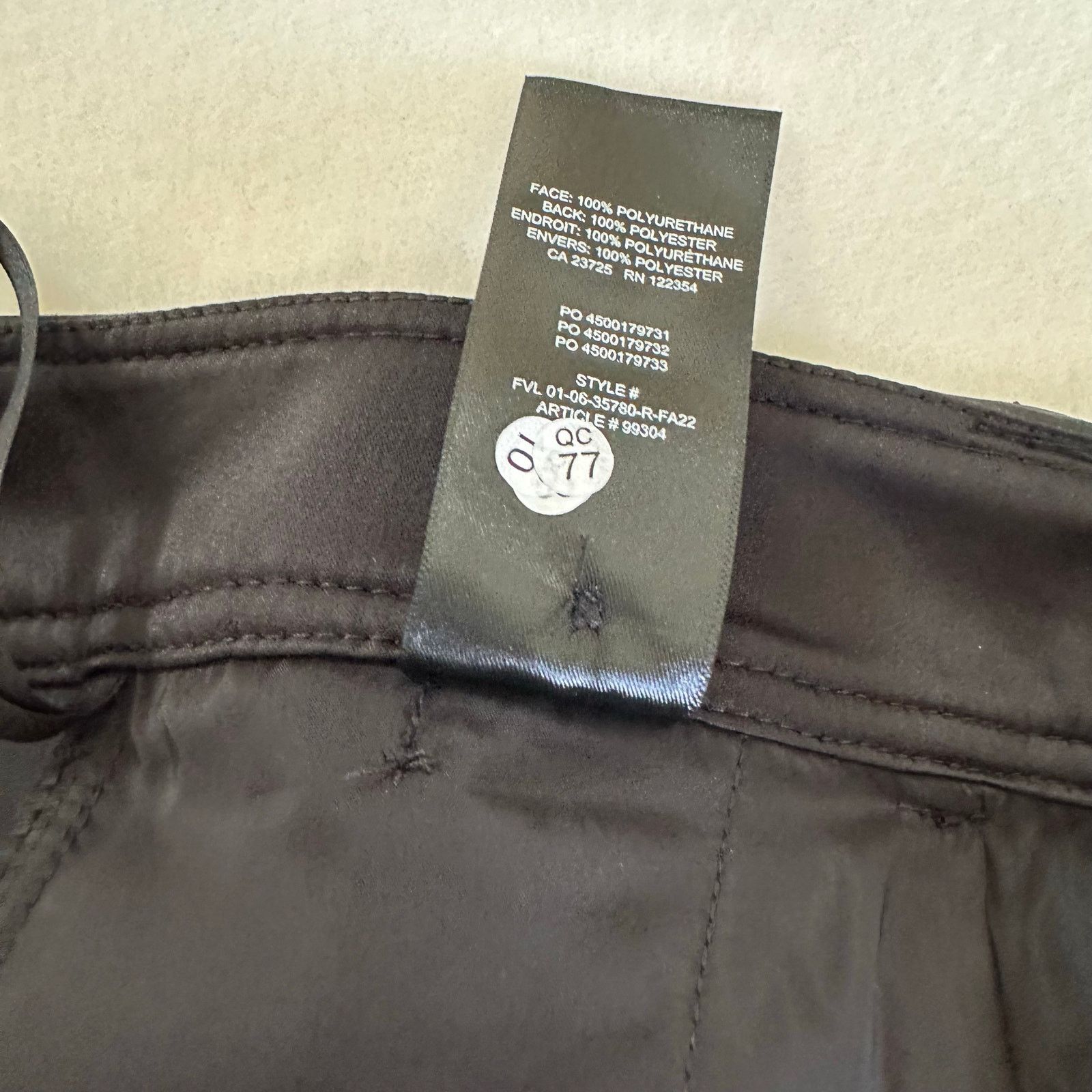 Aritzia Babaton Vegan Leather Command Cropped Pants Black Size 10 Size 32" / US 10 / IT 46 - 10 Thumbnail