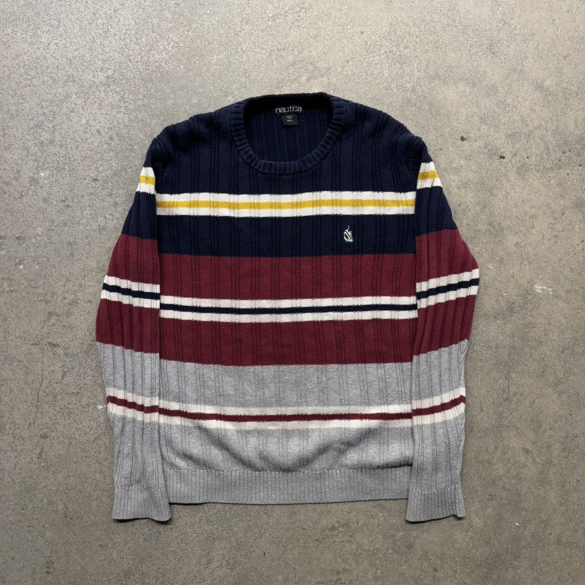 Nautica Vintage 90s Y2K Nautica Stripe Knit Crewneck Sweater Size L Size US L / EU 52-54 / 3 - 2 Thumbnail
