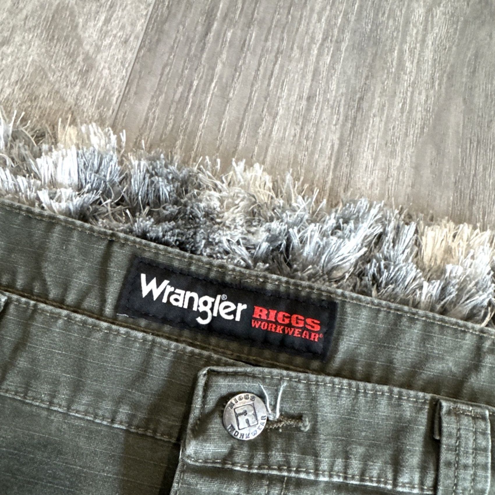 Wrangler VINTAGE Wrangler Straight Mens 40 Green Riggs Workwear Double Knee Denim Size 40x34 Y2K Size US 40 / EU 56 - 4 Thumbnail