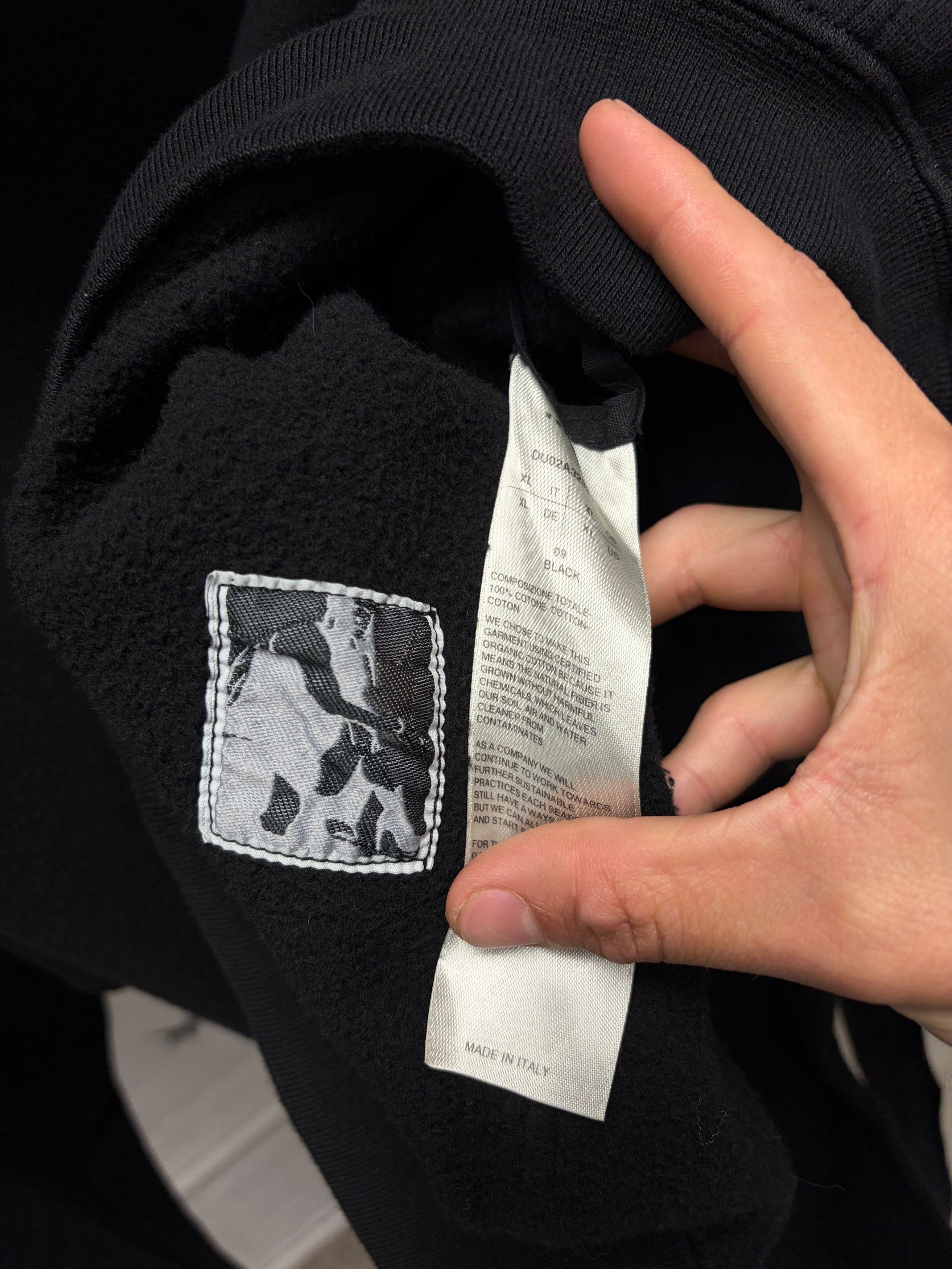 Rick Owens Rick Owens ‘Granville’ Black Reverse Drawstring Hoodie Size US XL / EU 56 / 4 - 2 Thumbnail