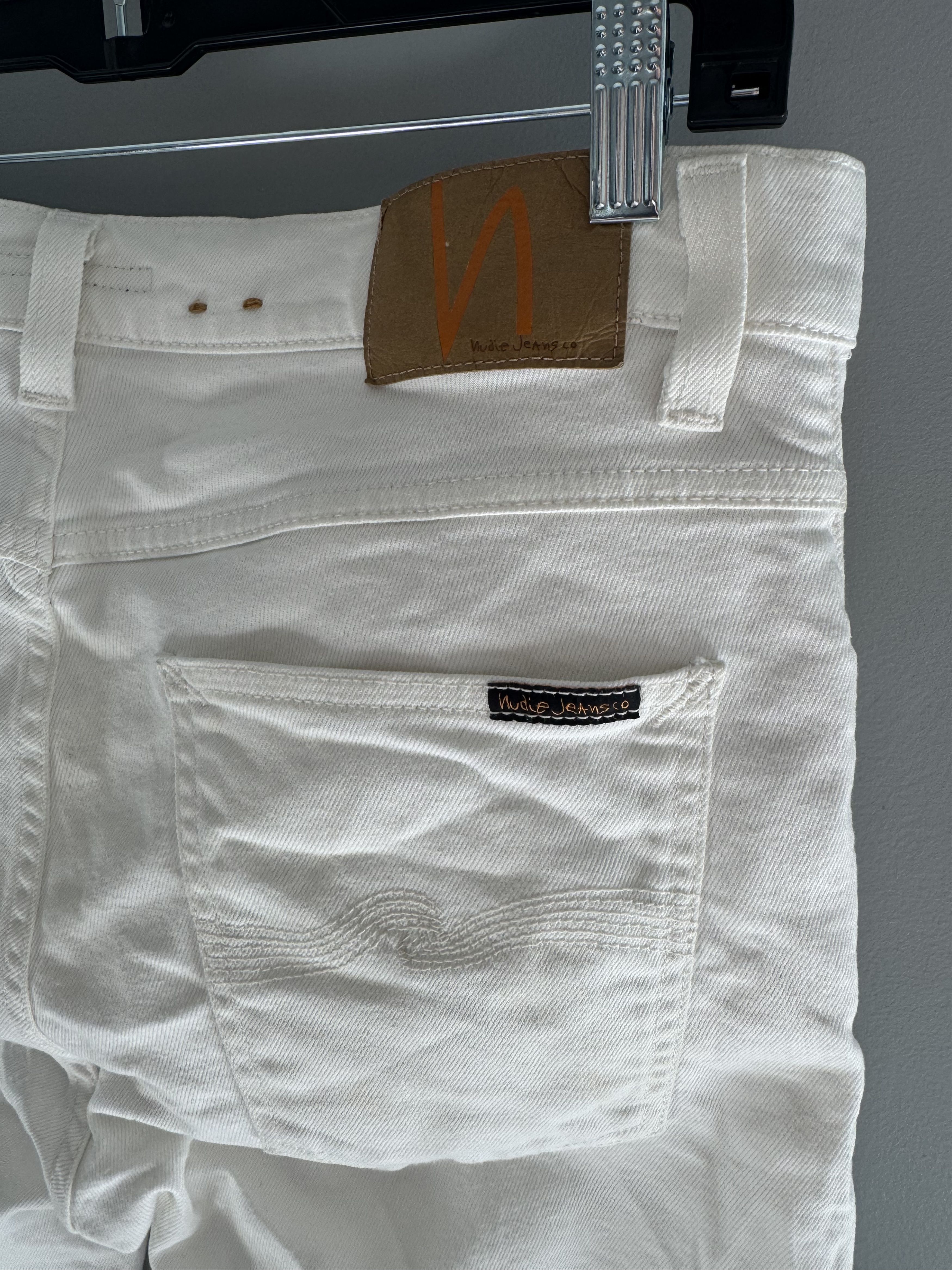 Nudie Jeans Off-White Lean Dean Jeans Size US 32 / EU 48 - 3 Thumbnail