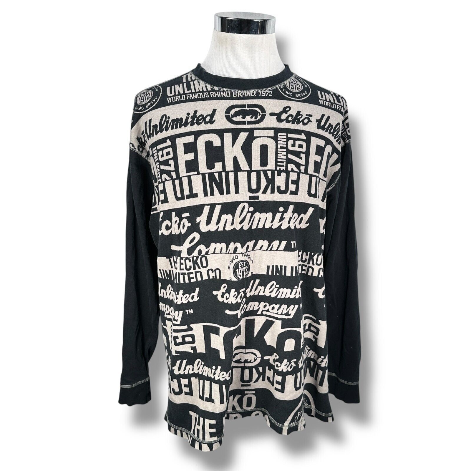 Ecko Unltd. Vintage Ecko Unltd Sweatshirt Men’s XL Black Printed Size US XL / EU 56 / 4 - 1 Thumbnail