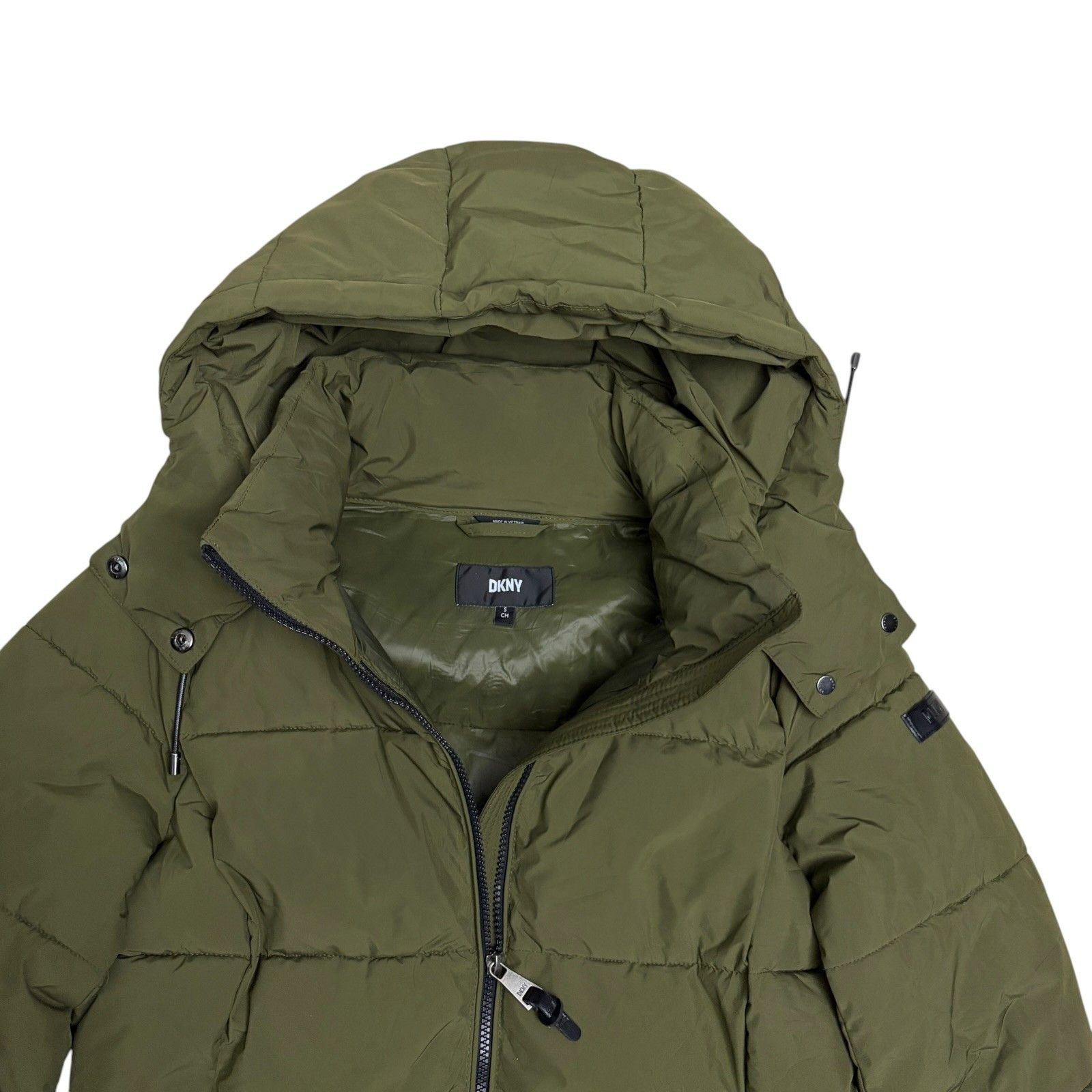 DKNY DKNY Designer Long Winter Puffer Parka Jacket Coat Small Size S / US 4 / IT 40 - 3 Thumbnail