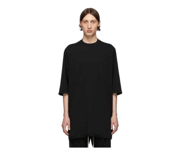 Rick Owens Rick Owens RO Jumbo men's black oversized T-shirt Size US S / EU 44-46 / 1 - 3 Thumbnail