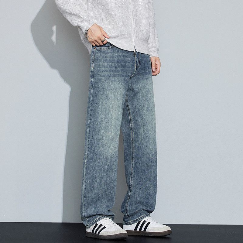 Japanese Brand American retro washed street style men's whiskered jeans Size US 32 / EU 48 - 2 Thumbnail