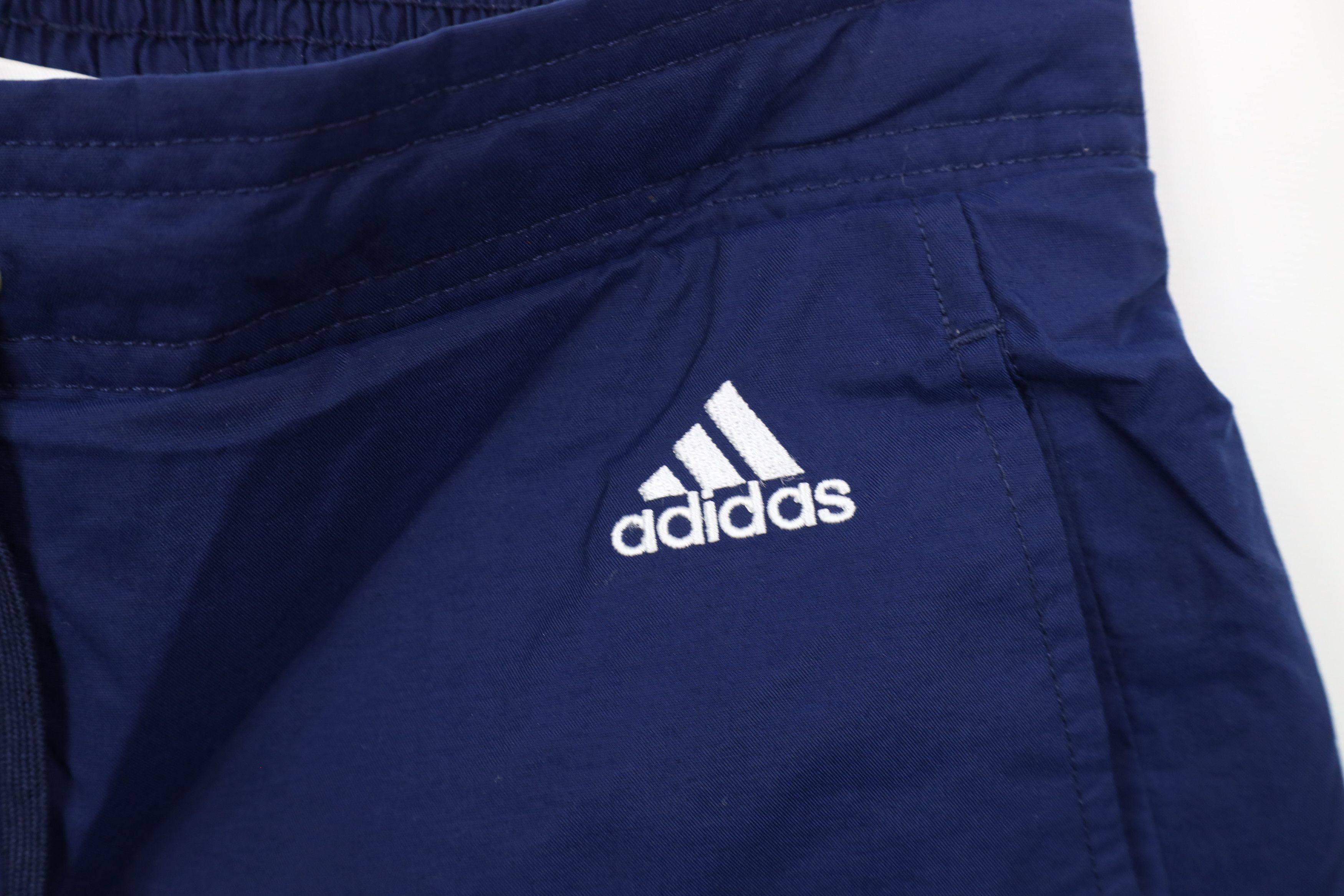 Adidas × Vintage Vintage Y2K 2000 Adidas Lined Flared Wide Leg Pants Blue Size 27" / US 4 / IT 40 - 5 Thumbnail