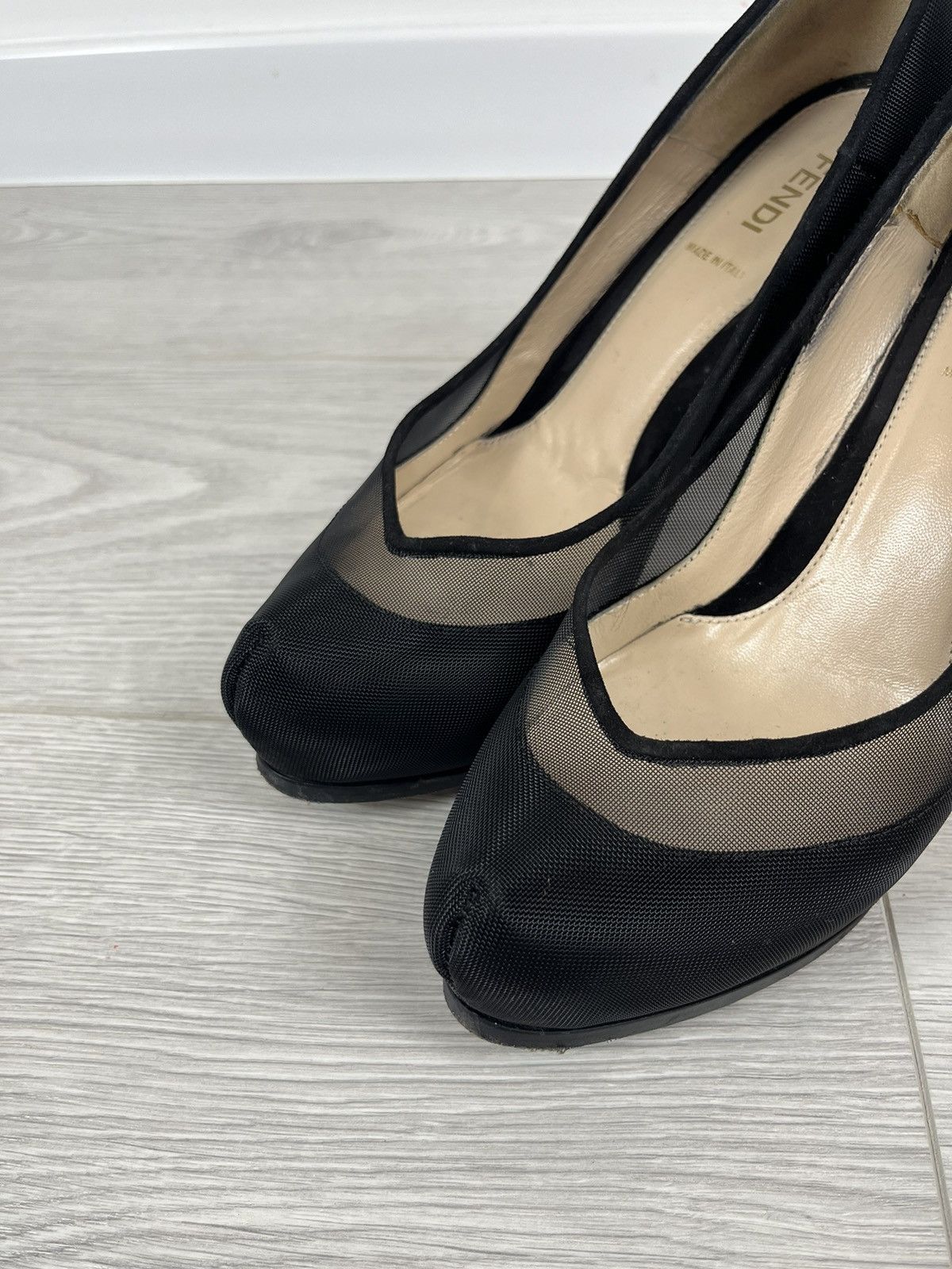 Fendi Fendi Black Mesh Women’s Hi Heels 38 IT Size US 8 / IT 38 - 7 Thumbnail