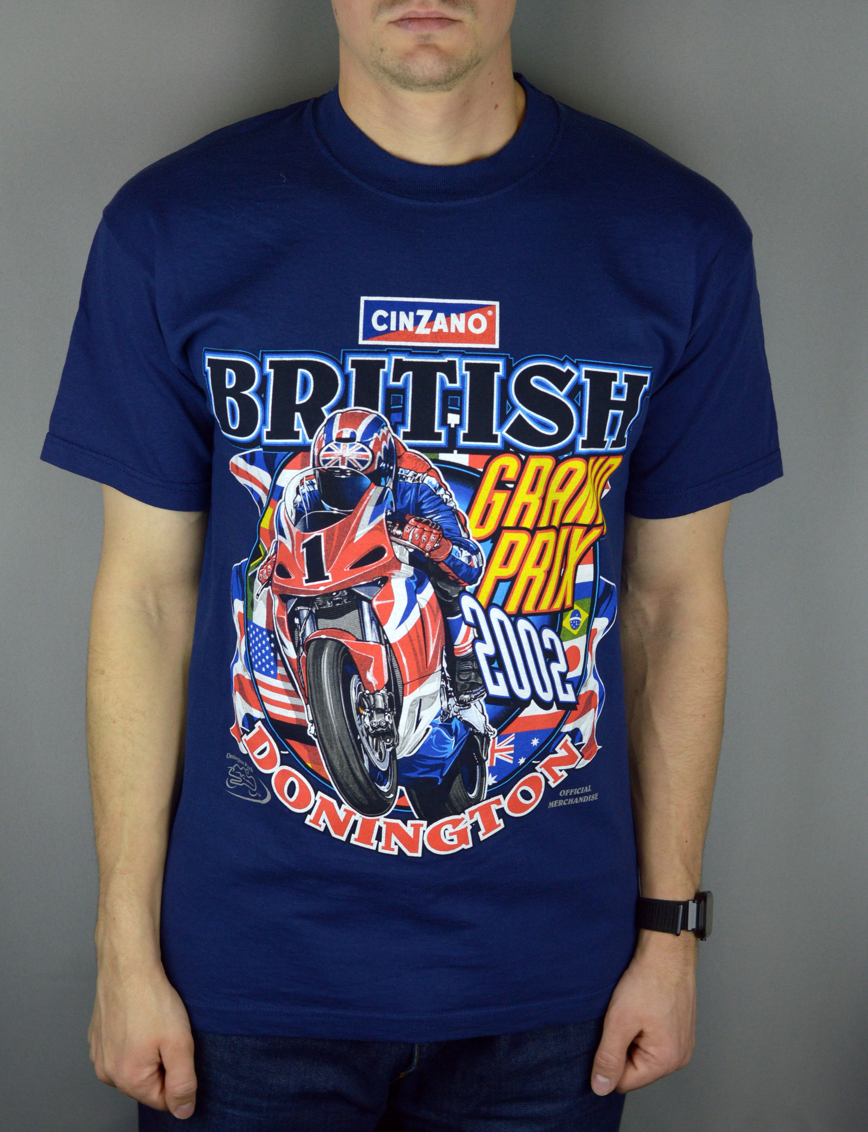 Vintage Vintage British Grand Prix Donington park 2002 t shirt Size US L / EU 52-54 / 3 - 1 Thumbnail