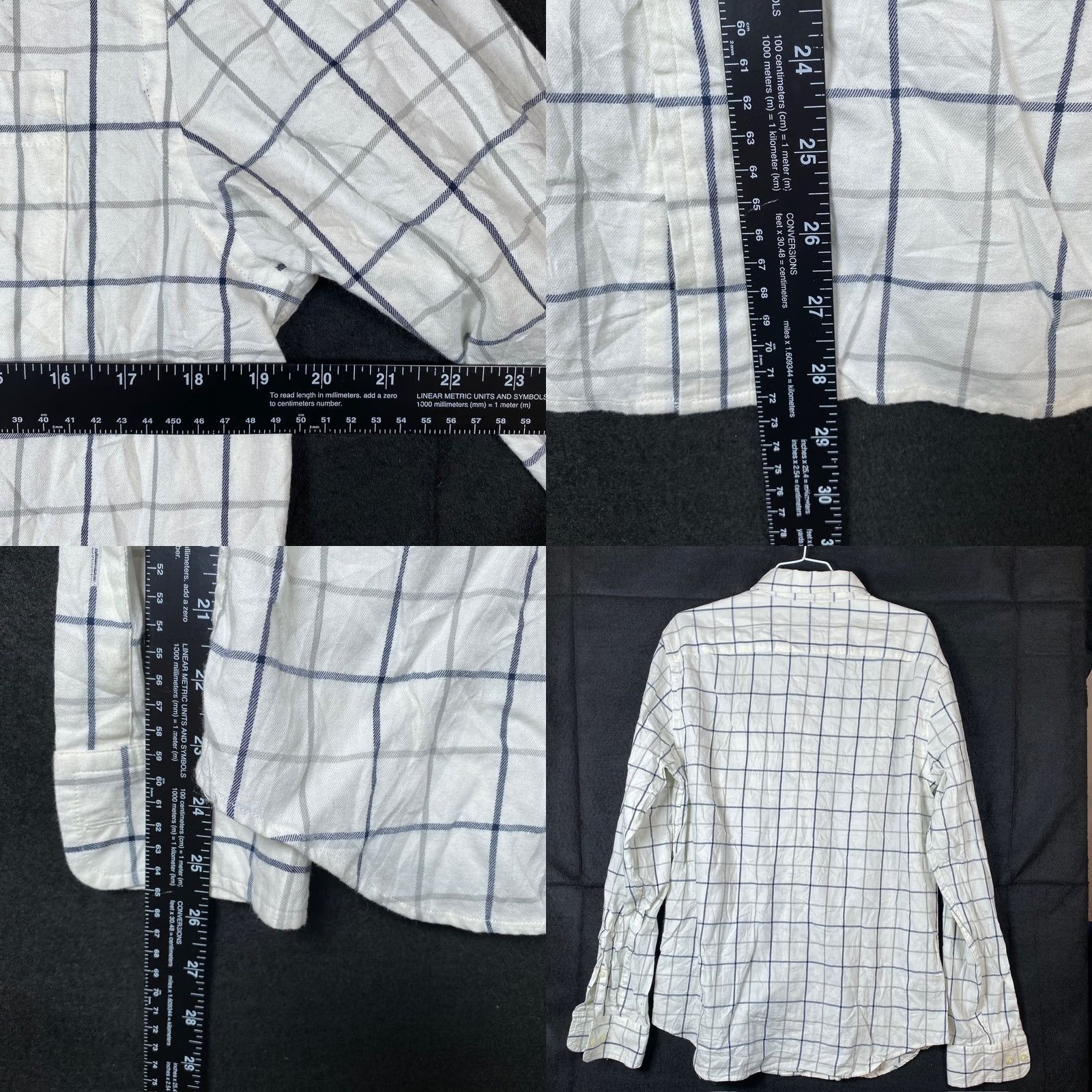 Banana Republic Banana Republic Mens Shirt White Multi Plaid Untuckit Fit Flannel Button Down M Shirt, Button-Up, Long Sleeve, Cotton, Casual Workwear, Regular, Mens Size US M / EU 48-50 / 2 - 8 Thumbnail