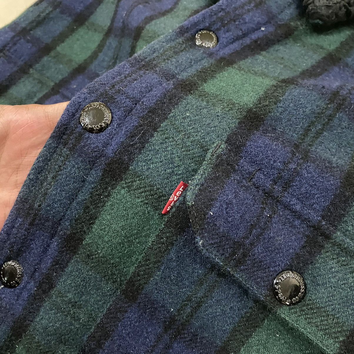 Levi's × Levi's Vintage Clothing VTG LEVIS SHERPA COLLAR WOOL TARTAN SNAP BUTTON JACKET Size US M / EU 48-50 / 2 - 7 Thumbnail