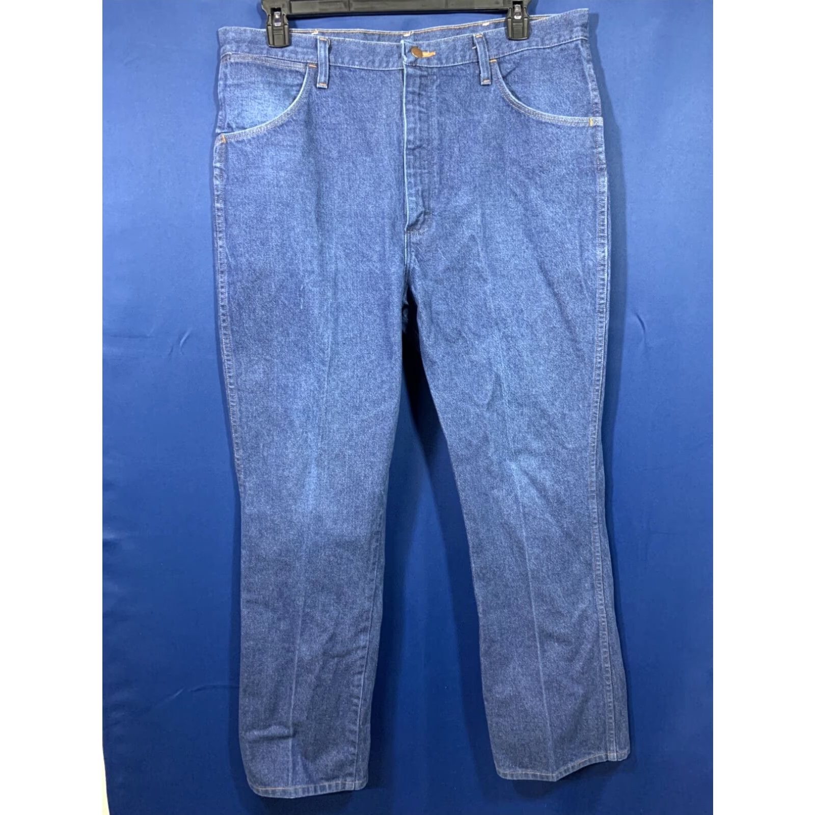 Wrangler VINTAGE Wrangler Cowboy Straight Jeans Mens Blue 38x30.5 Size US 38 / EU 54 - 1 Thumbnail