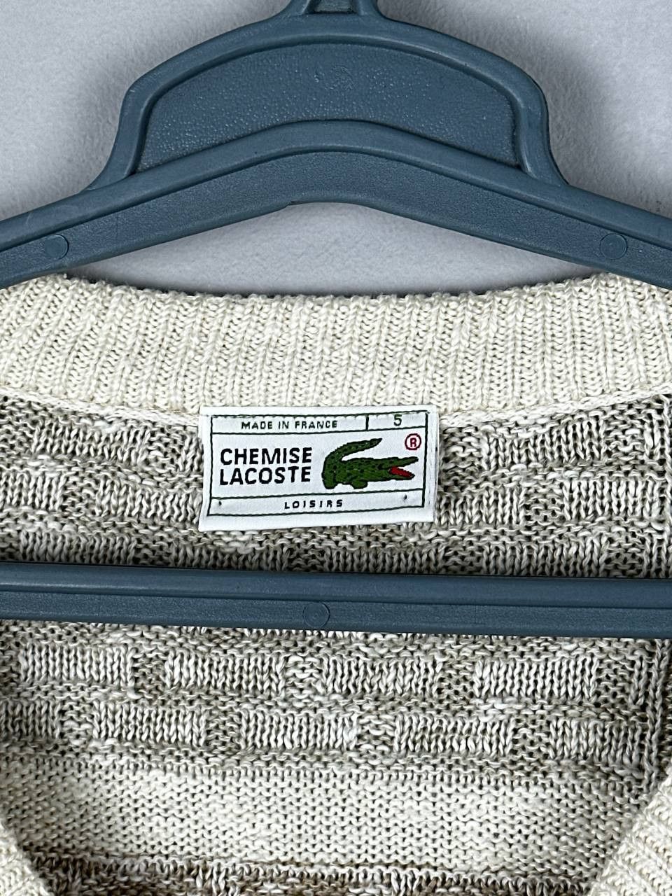 Lacoste Vintage Lacoste Sweater Cable Tight Knit V Neck Blue Y2K Size US XL / EU 56 / 4 - 6 Thumbnail