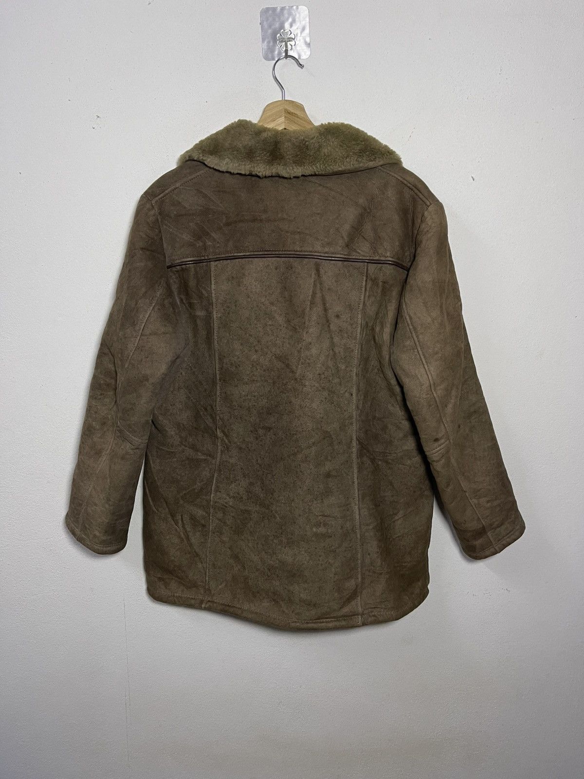 Vintage Vintage Brown Suede Genuine Sheepskin Shearling Rancher Coat Size US L / EU 52-54 / 3 - 10 Thumbnail