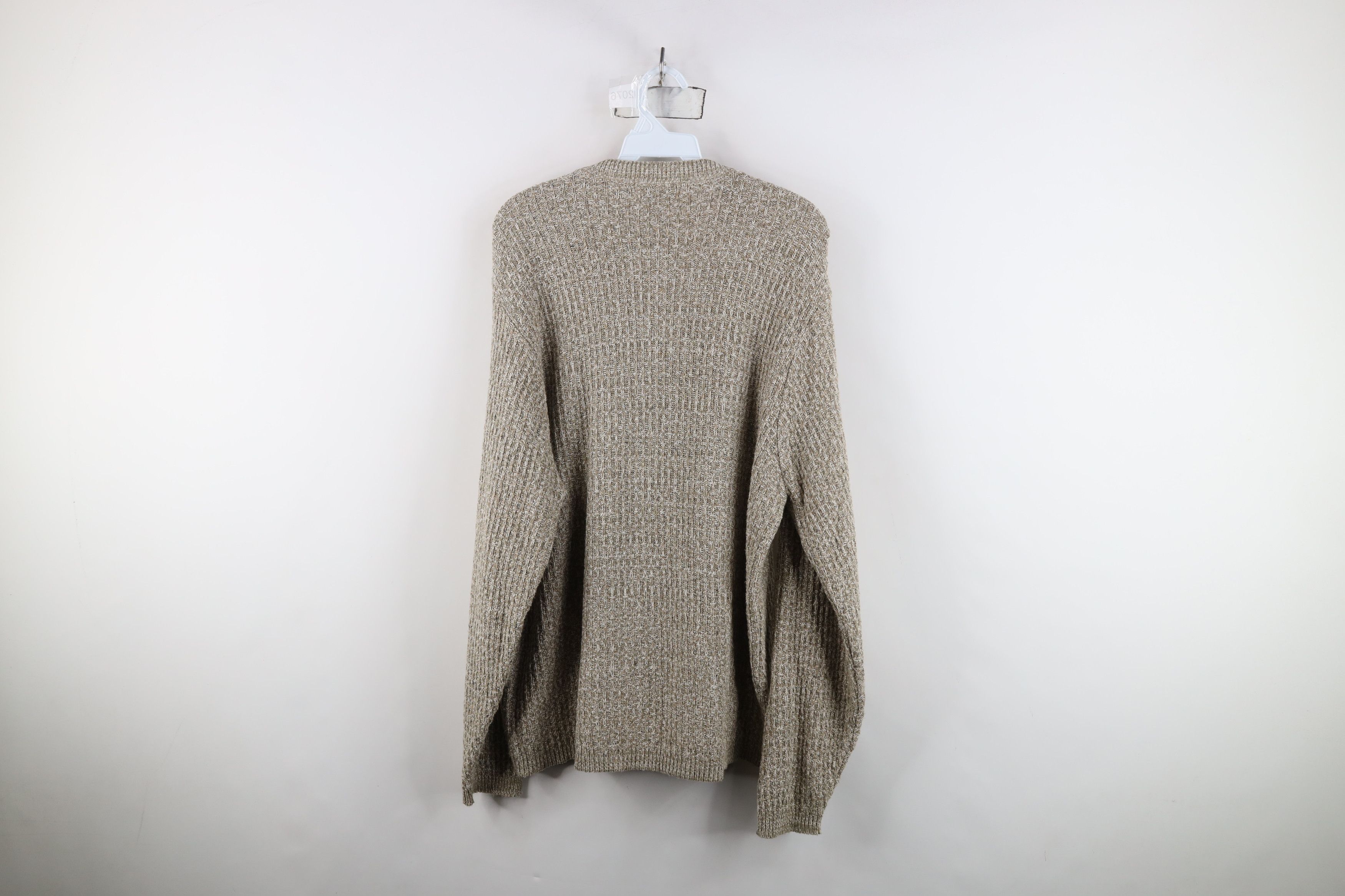 Vintage Vintage 90s Streetwear Knit Henley Sweater Oatmeal Brown Size US L / EU 52-54 / 3 - 10 Thumbnail