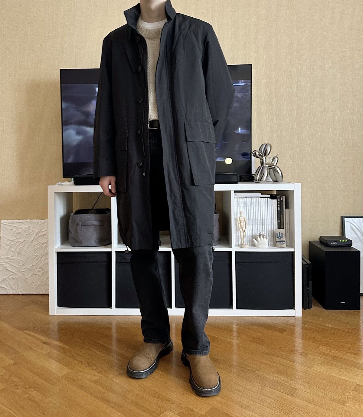 image of Gucci Fw1999 Tech 4 Pocket Coat Jacket Tom Ford Y2K Archive in Black, Men's (Size Medium)