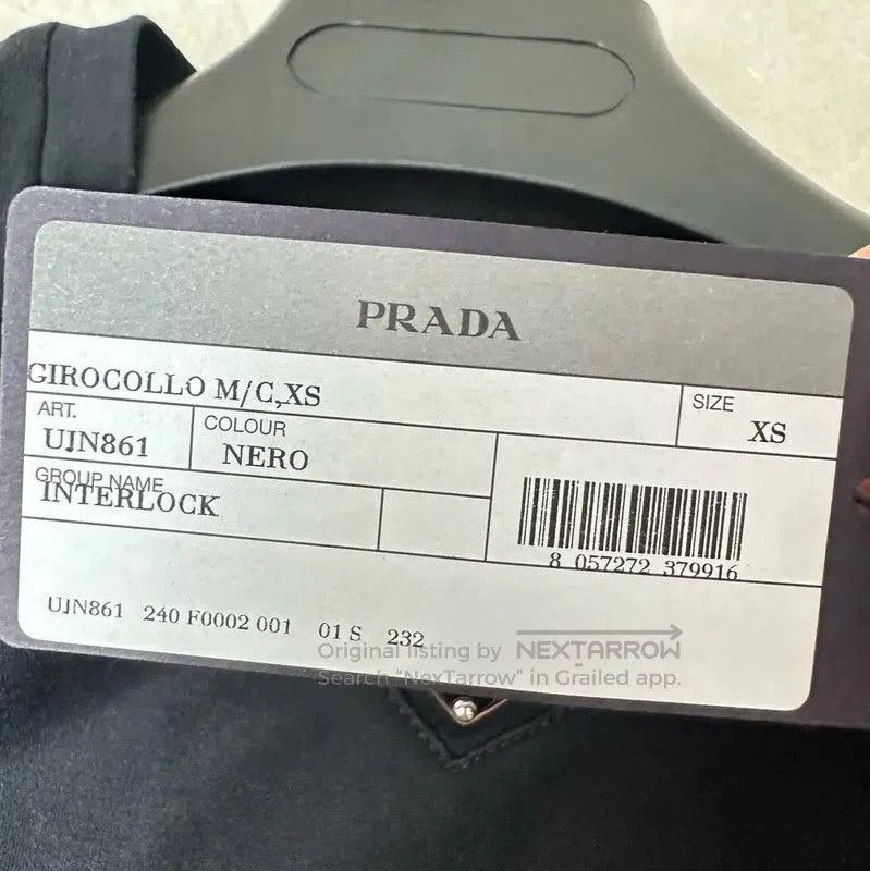 Prada Prada Black Cotton Summer Short Sleeve T-Shirt. Size US XS / EU 42 / 0 - 7 Thumbnail