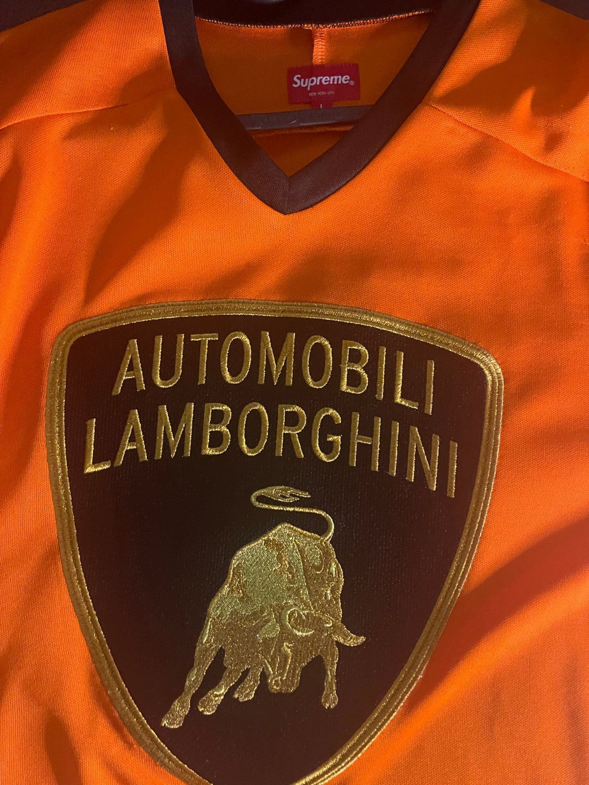 Supreme Supreme Lamborghini Hockey Jersey SS20 Orange Men's Large Size US L / EU 52-54 / 3 - 10 Thumbnail