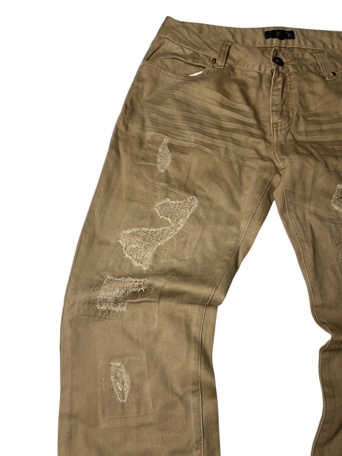 If Six Was Nine 2000's Lowbox Clawmark Distressed Flared Pants Size US 30 / EU 46 - 5 Thumbnail