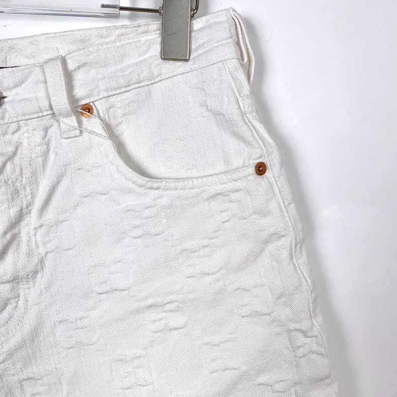 Gucci Gucci Size 25 24 styles of white old flower full-printed d Size US 26 / EU 42 - 3 Thumbnail