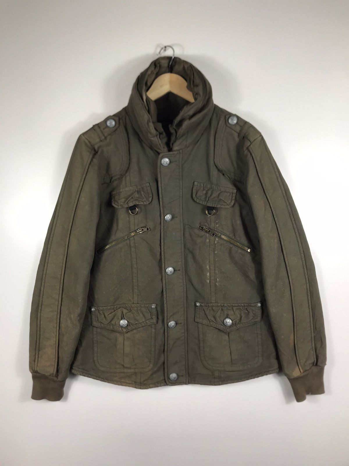 Japanese Brand ⚡️Vintage Tough JeanSmith Distressed Faded Workwear Jacket Size US M / EU 48-50 / 2 - 1 Thumbnail