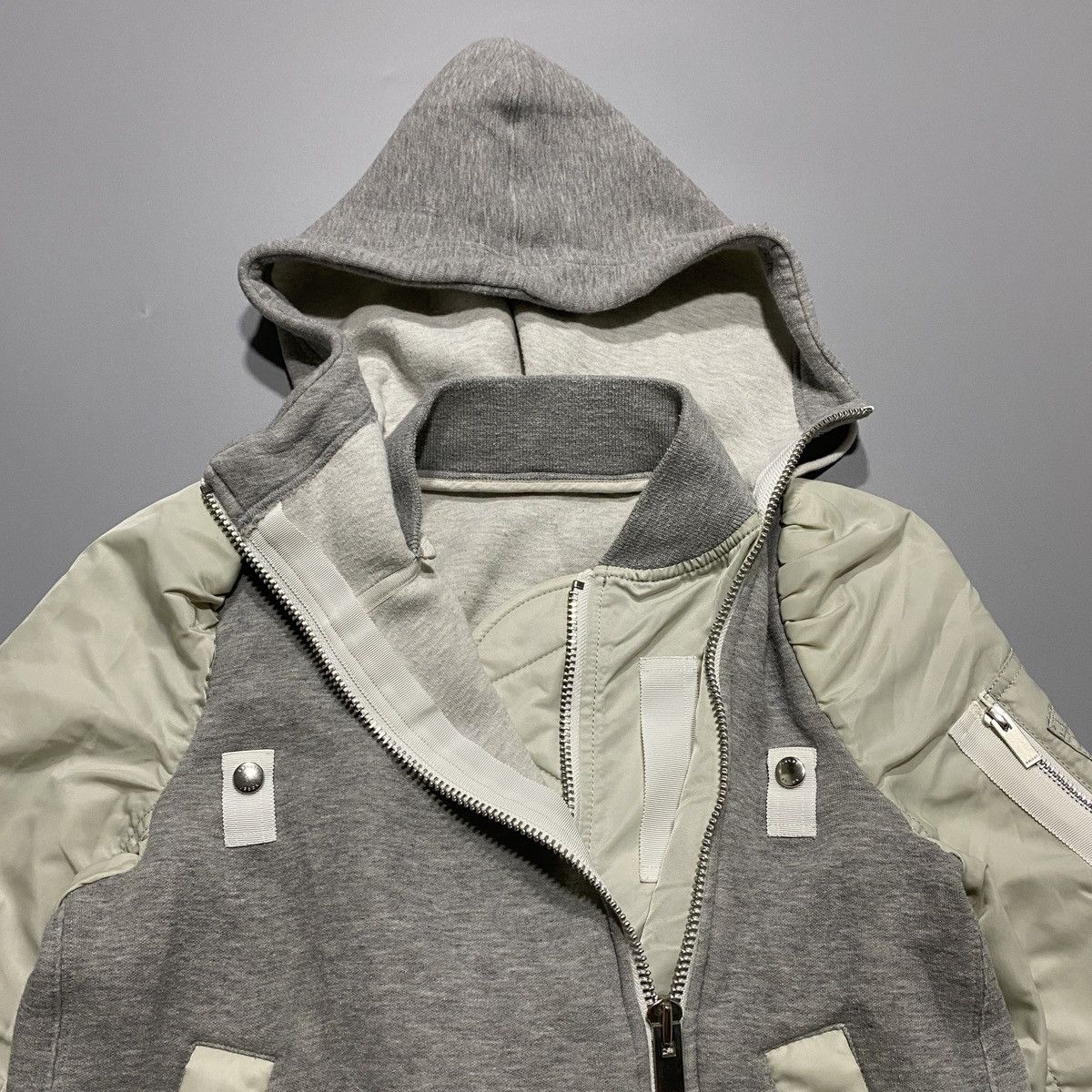 Sacai AW21 Nylon Twill Sponge Blouson Jacket Size XS / US 0-2 / IT 36-38 - 6 Thumbnail