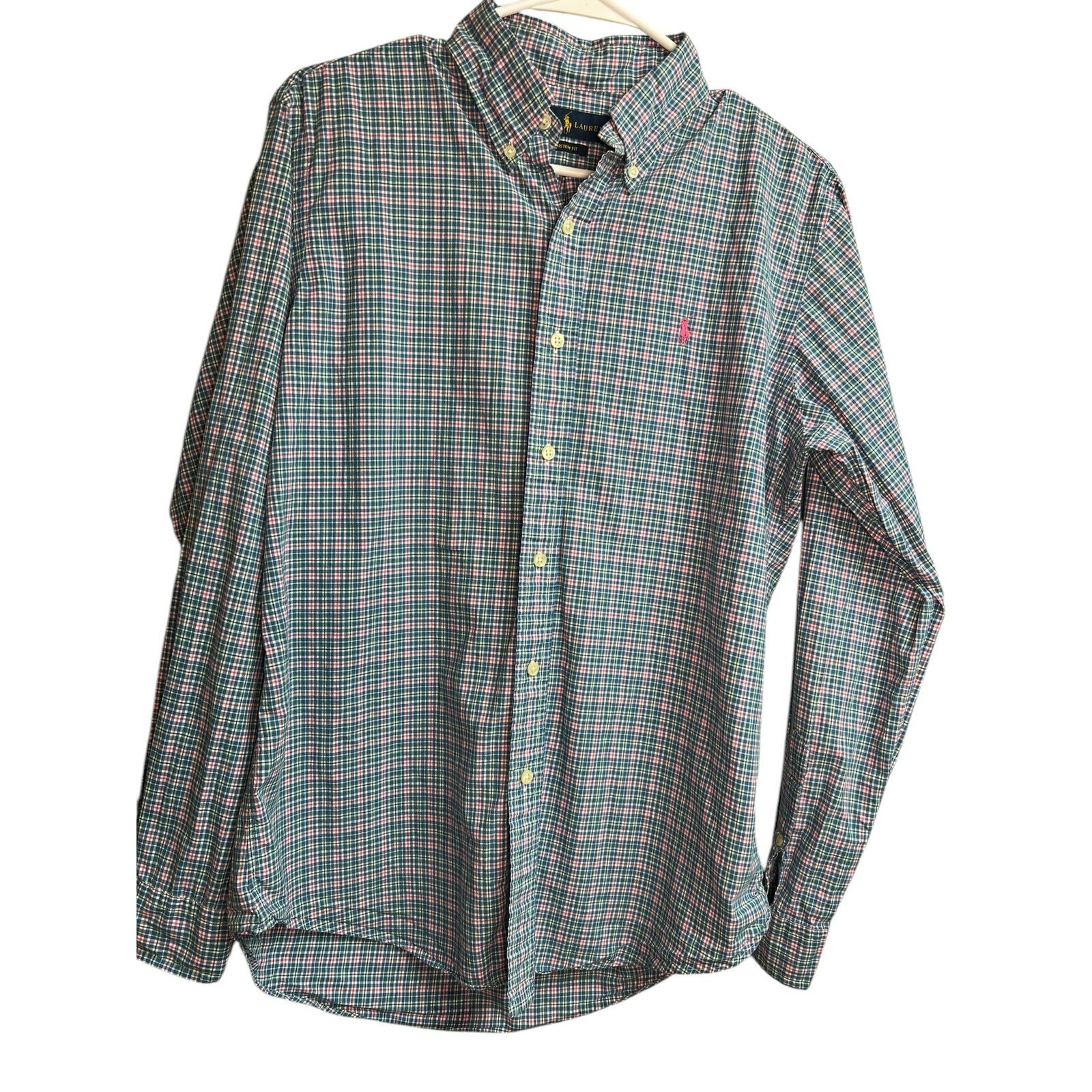 Ralph Lauren Ralph Lauren Cotton Custom Fit Medium Button Front Shirt Size US M / EU 48-50 / 2 - 1 Thumbnail