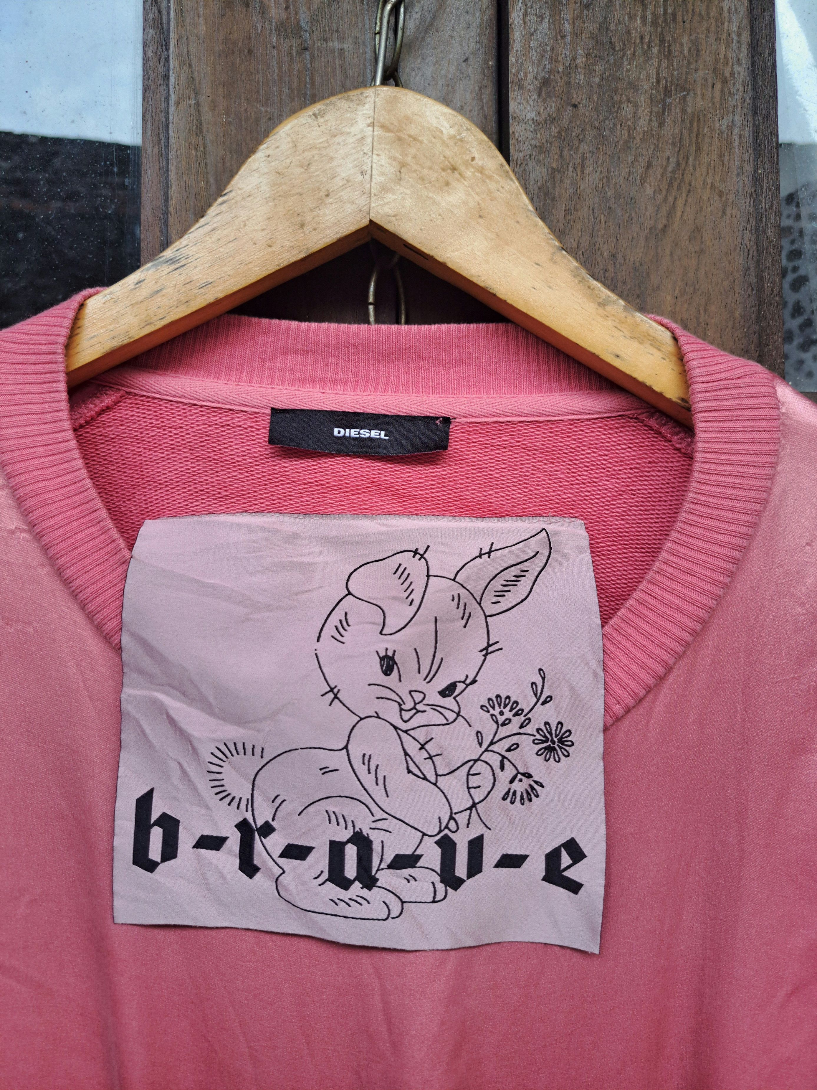 Diesel Diesel x Brave Silk Sweatshirts Oversize Pink Unisex Size S / US 4 / IT 40 - 5 Thumbnail