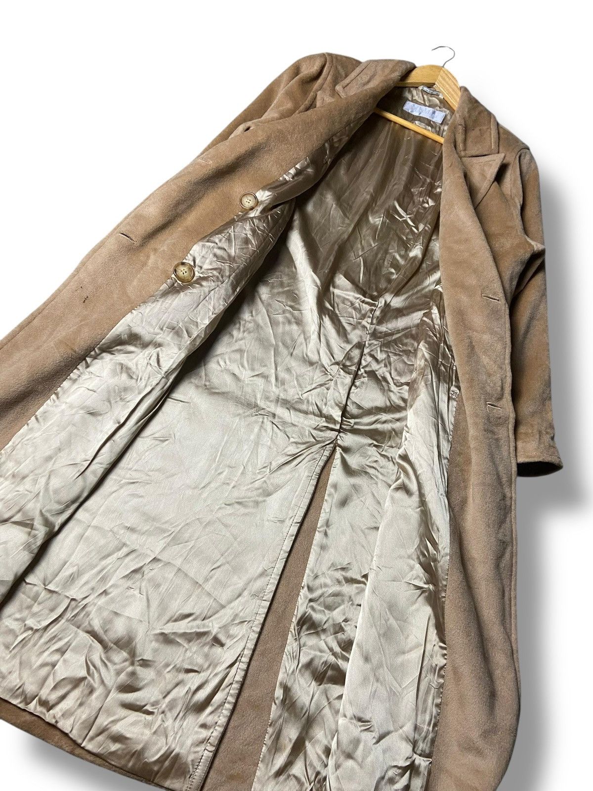Japanese Brand Max Mara Double Breasted Wool Camel Blend Coat (159) Size XS / US 0-2 / IT 36-38 - 3 Thumbnail