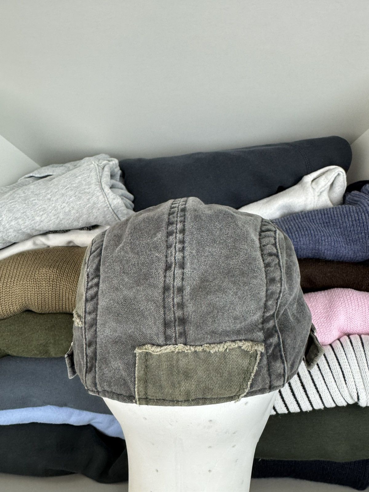 Other Men’s Gray Style Ripp Distressed Flat Cap Size ONE SIZE - 12 Thumbnail