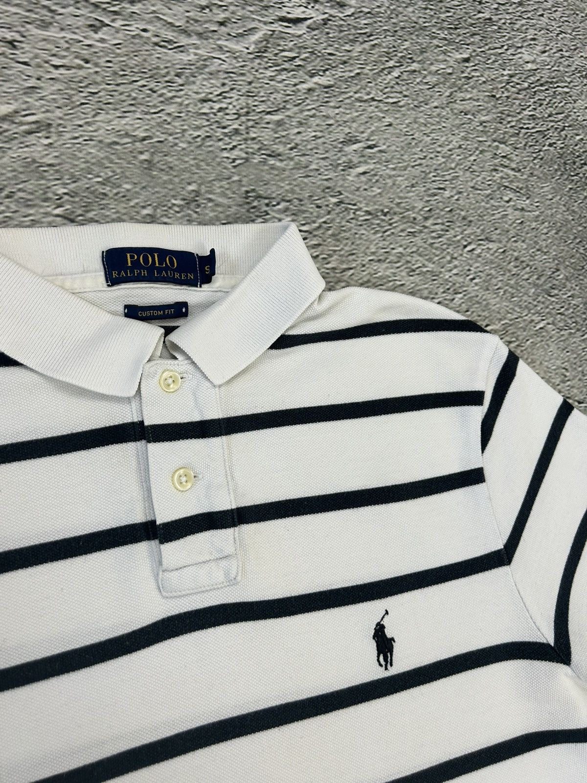 Ralph Lauren Polo Ralph Lauren t-shirt white black striped small pony Size US S / EU 44-46 / 1 - 2 Thumbnail