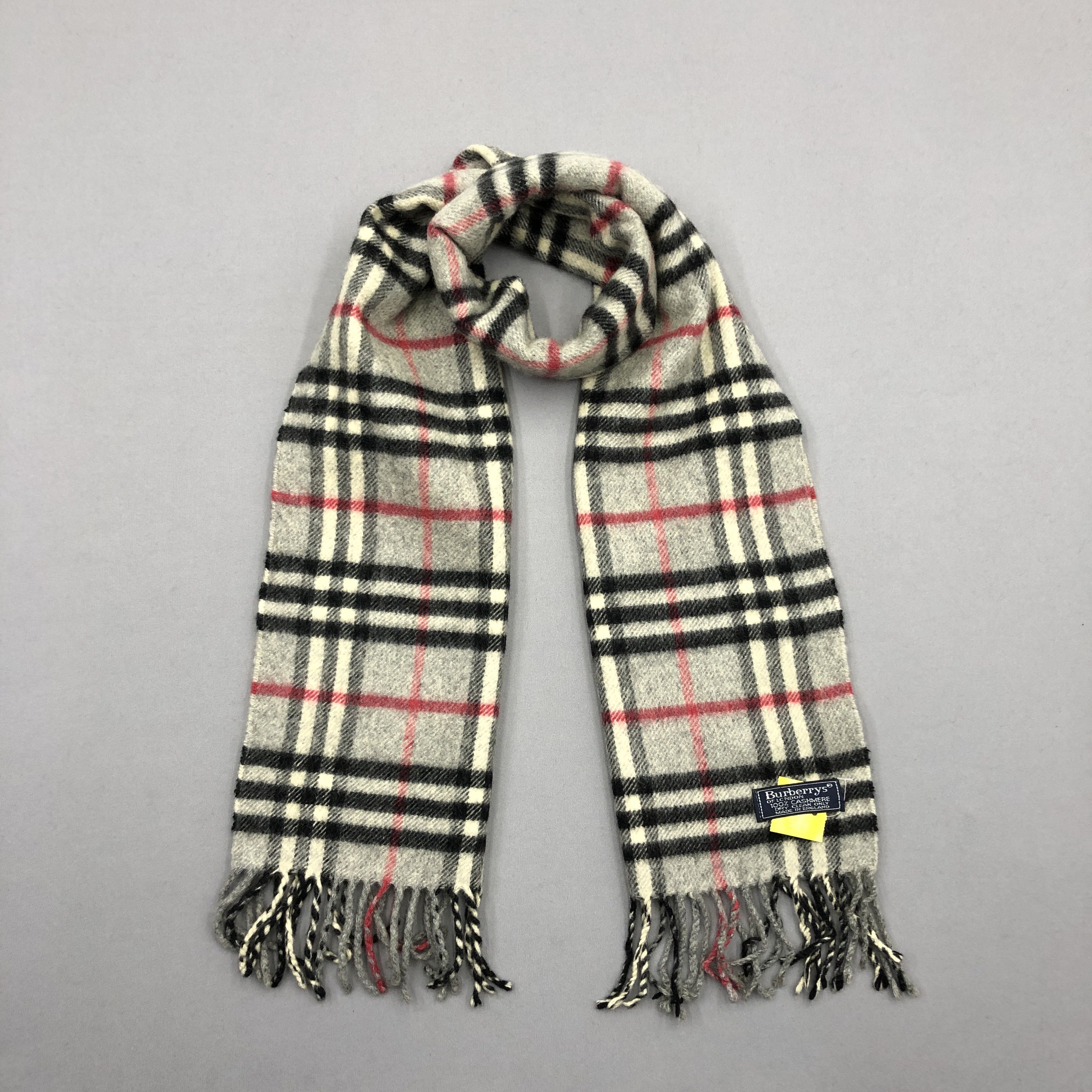 Burberry × Vintage Vintage Burberry Scarf Muffler Wool Cashmere Scarves Size ONE SIZE - 1 Thumbnail