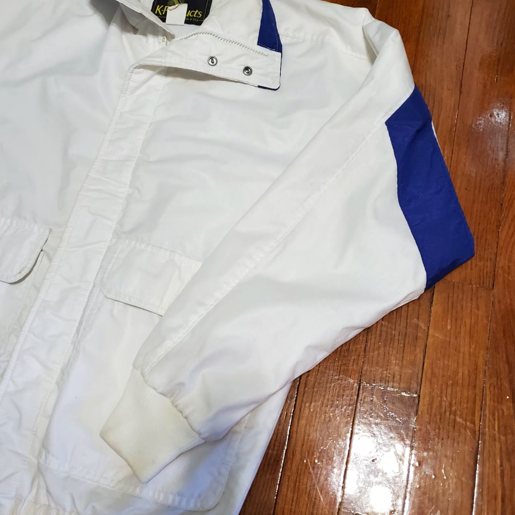 Vintage VINTAGE K-Products Windbreaker Jacket Men’s S White USA Made Full Zip Size US S / EU 44-46 / 1 - 3 Thumbnail