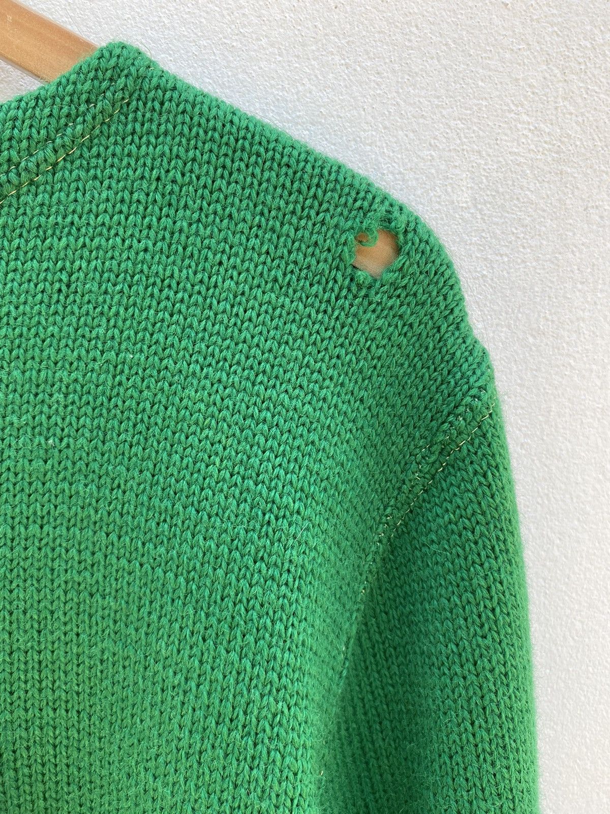 Designer × Vintage Nelson knitting Green Knit Sweater with Front Logo Patch Size M / US 6-8 / IT 42-44 - 3 Thumbnail
