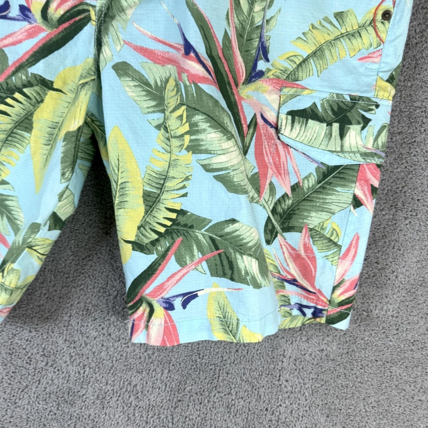 Vintage Caribbean Joe Cargo Shorts Mens 38 Tropical Floral Stretch Pockets Beach Summer Size US 38 / EU 54 - 4 Thumbnail