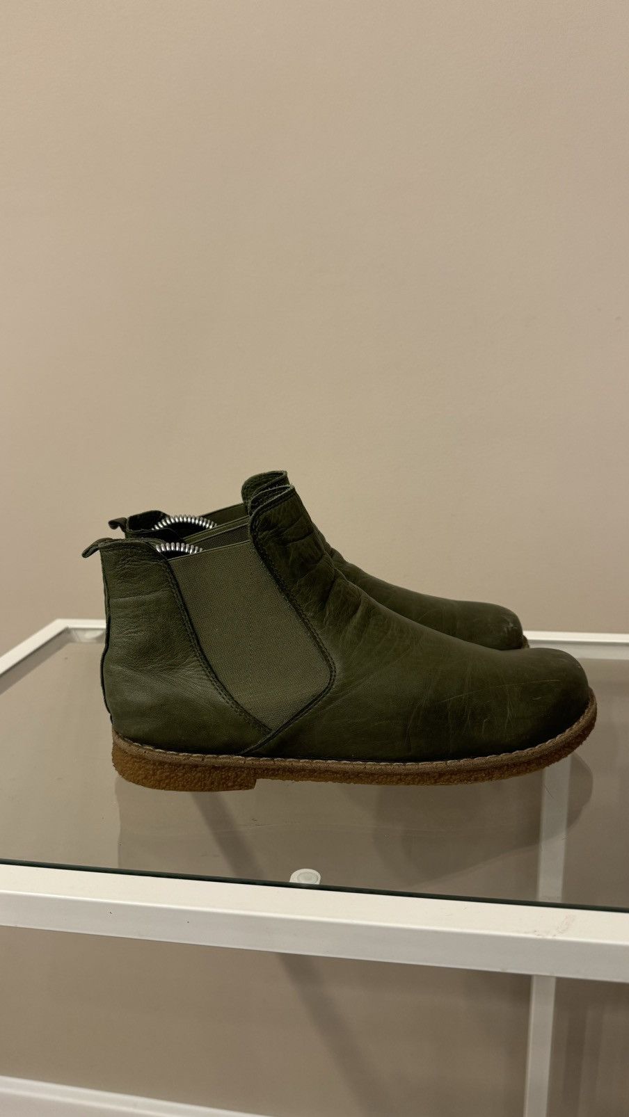 Genuine Leather Andrea Conti shoes green booties boost leather Size US 9 / IT 39 - 1 Thumbnail