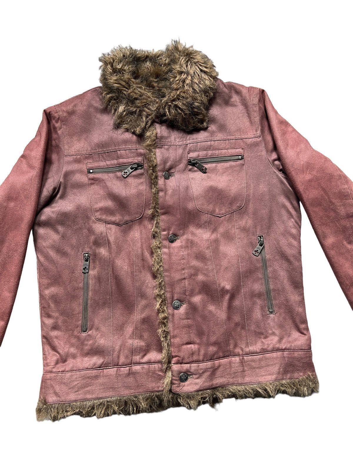 BERNINGS SHO Bernings Sho Faux Fur Mole Skin Trucker Jacket Size US L / EU 52-54 / 3 - 3 Thumbnail