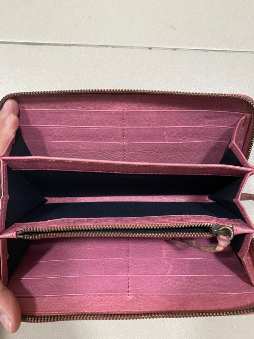 Balenciaga Balenciaga Paris Classic Long Zip Wallet – Pink Size ONE SIZE - 3 Thumbnail
