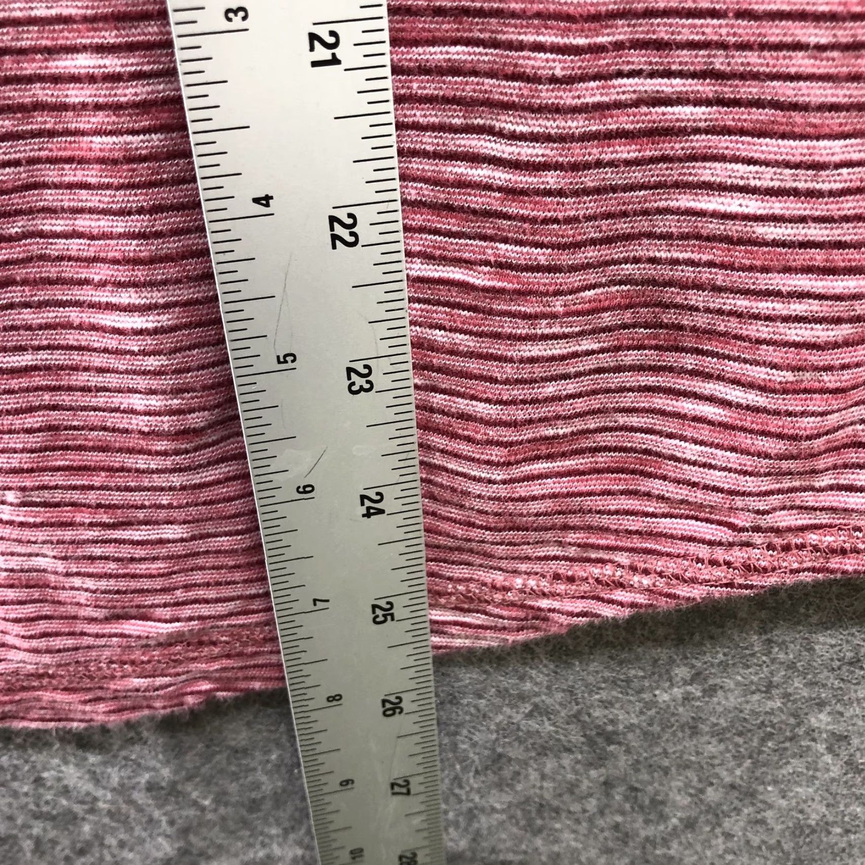 Express Express T Shirt Womens Large L Pink Striped Heather Crewneck Cotton Knit T-Shirt, Express, Casual, Short Sleeve, Pink Striped Heather, Womens L Size L / US 10 / IT 46 - 8 Thumbnail
