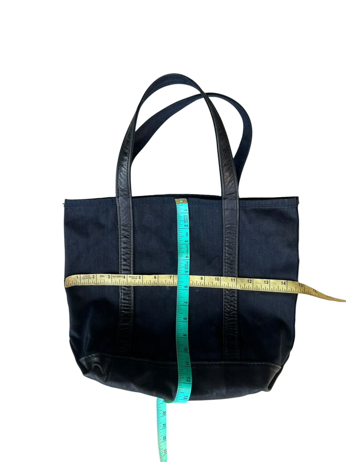 45rpm Vintage 45rpm Indigo Dyed Denim + Leather Tote Bag Size ONE SIZE - 3 Thumbnail