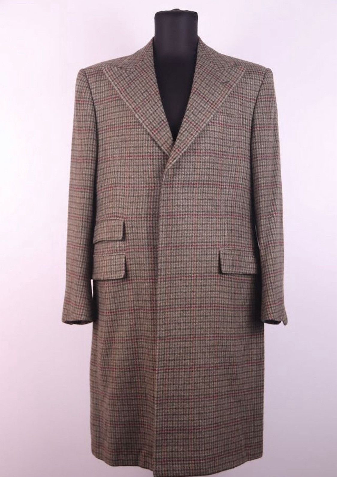 Ralph Lauren Purple Label Ralph Lauren Purple Label Checked Cashmere Heavy Coat Size US L / EU 52-54 / 3 - 1 Thumbnail
