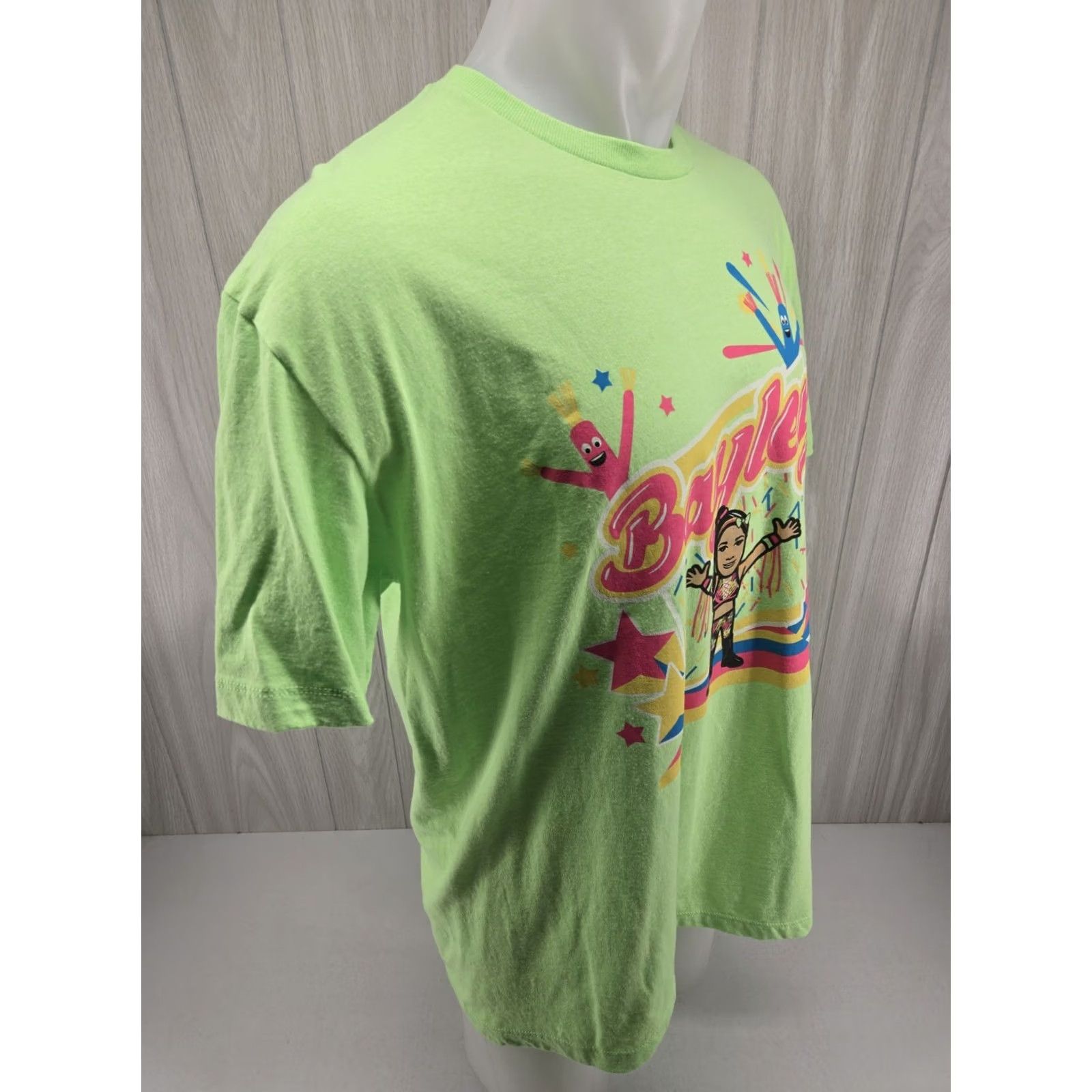 SOMET WWE X Nerds Bayley We Want Some Bayley Cartoon T-Shirt XL Mens Green Graphic Print Size US XL / EU 56 / 4 - 7 Thumbnail