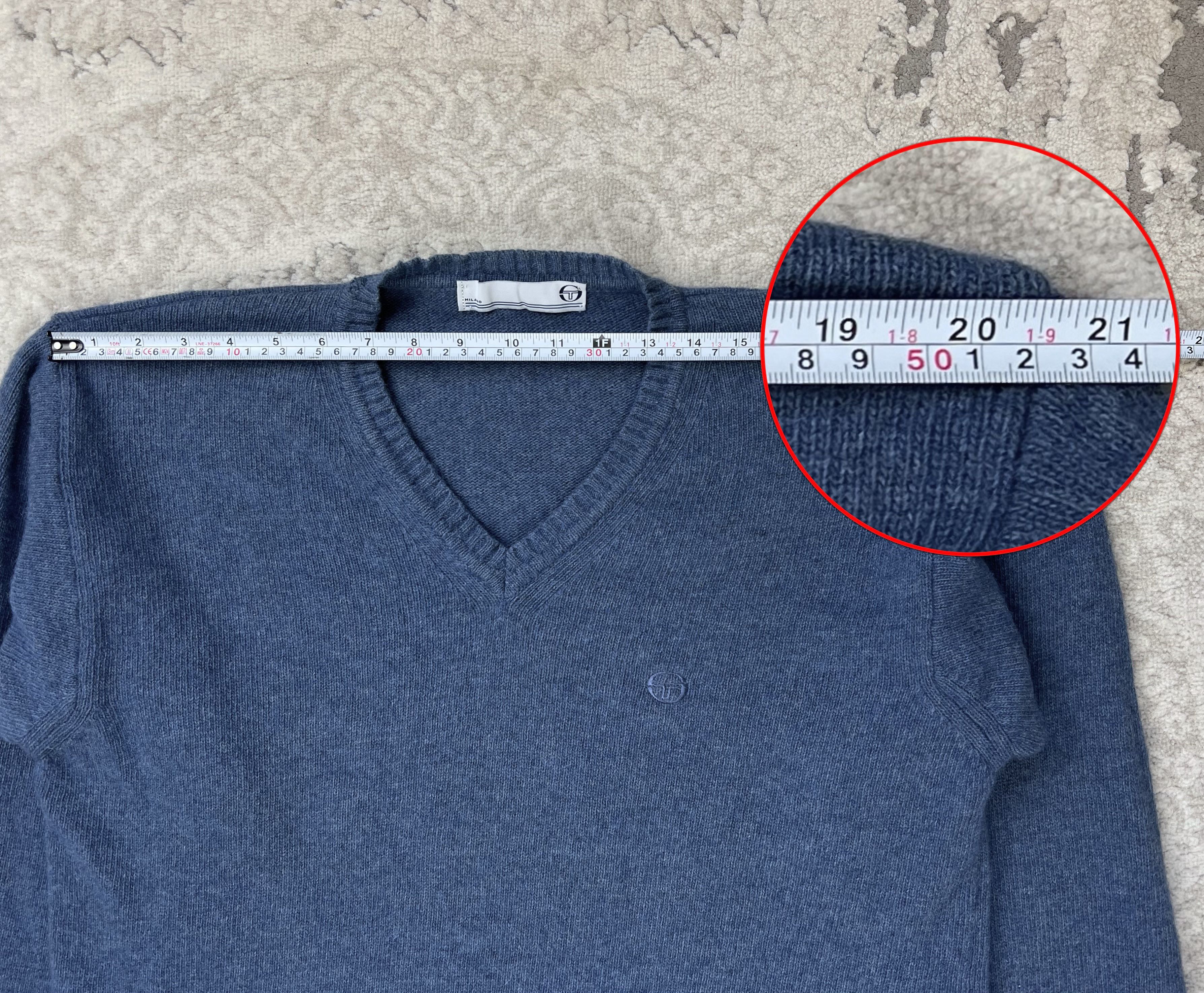 Sergio Tacchini Sergio Tacchini V-Neck Wool Blend Sweater Jumper Blue Italy Size US M / EU 48-50 / 2 - 19 Thumbnail