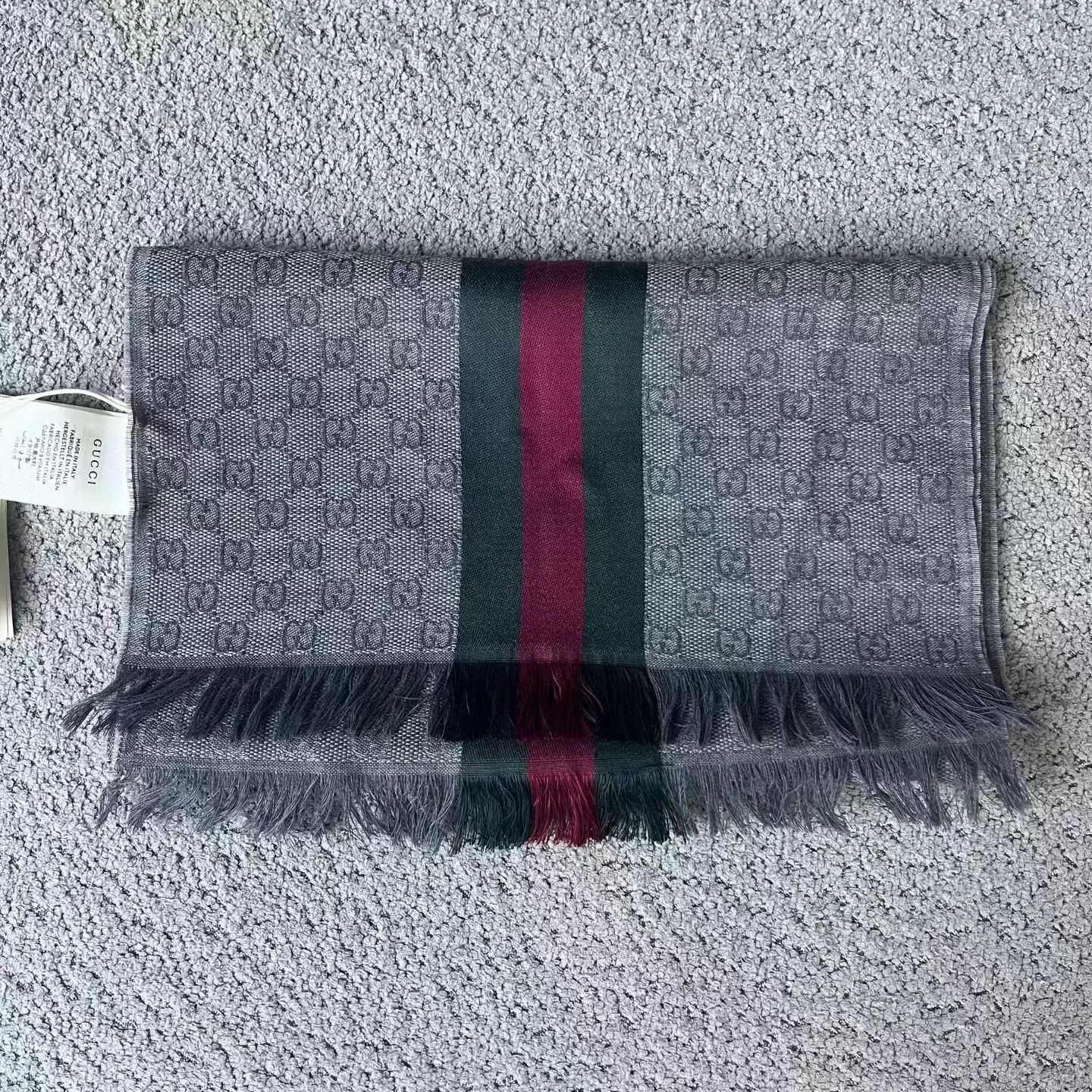 Gucci Gucci Classic Stripe Wool Double G Scarf New with Tags Size ONE SIZE - 2 Thumbnail