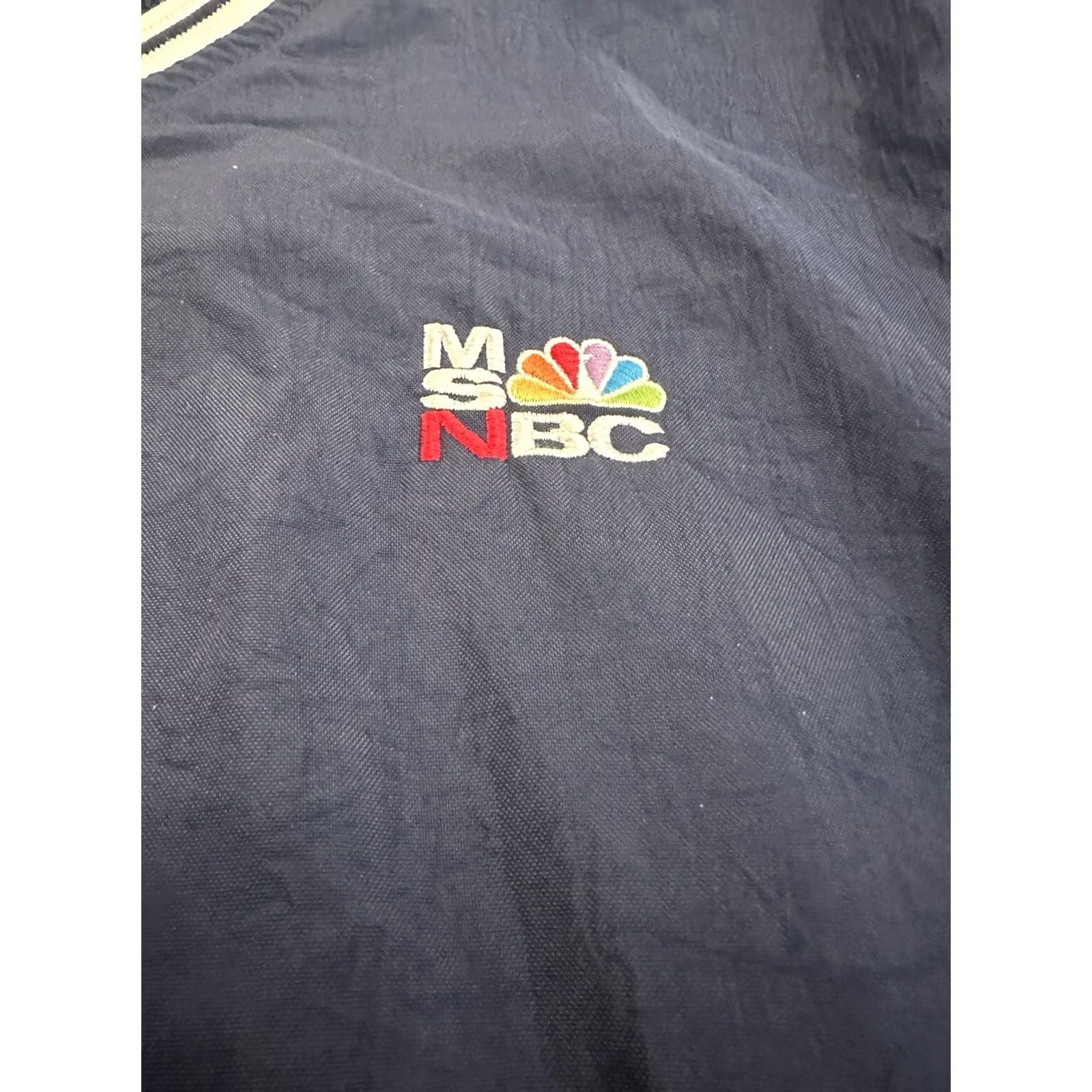 Champion VINTAGE MSNBC Champion Windbreaker Jacket L Men Navy Blue 90s Size US L / EU 52-54 / 3 - 4 Thumbnail