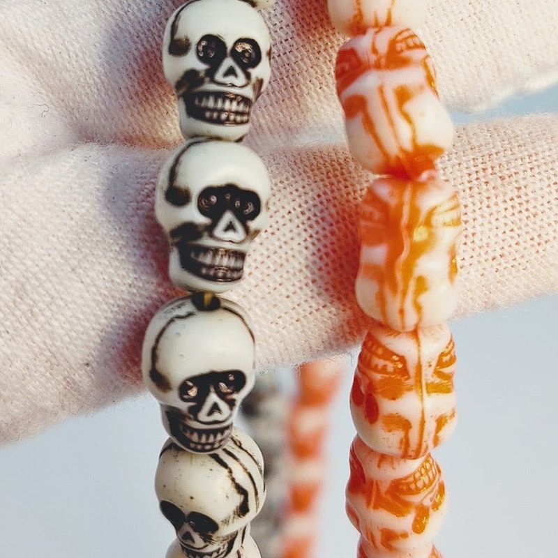 Disney Disneyland Skull Beaded Necklaces Halloween NWT Size ONE SIZE - 6 Thumbnail