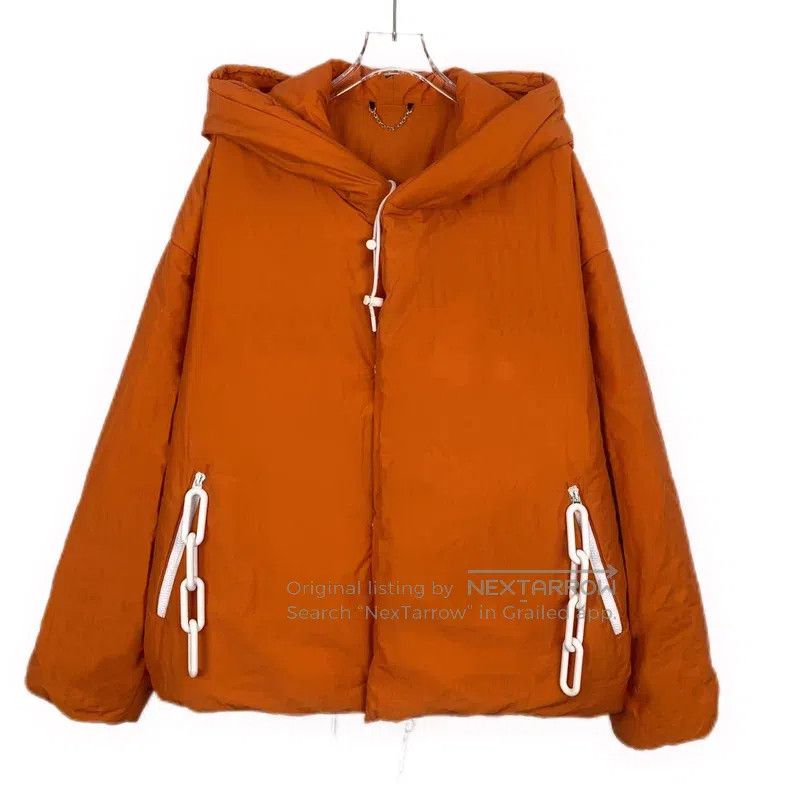 Louis Vuitton Louis Vuitton Orange cotton chain-zip hooded padded jacket Size US S / EU 44-46 / 1 - 1 Thumbnail
